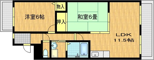 スカイロード吉祥院の物件間取画像